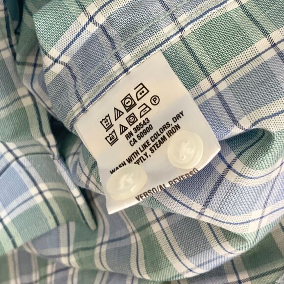 Tommy Hilfiger Mens Shirt L Multicolored Plaid Regular Fit Wrinkle Free Stretch - Picture 7 of 10